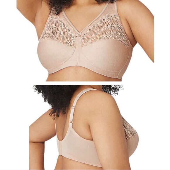 Glamorise MagicLift Wire-Free Moisture Control Bra in Cafe Heather - Picture 1 of 9